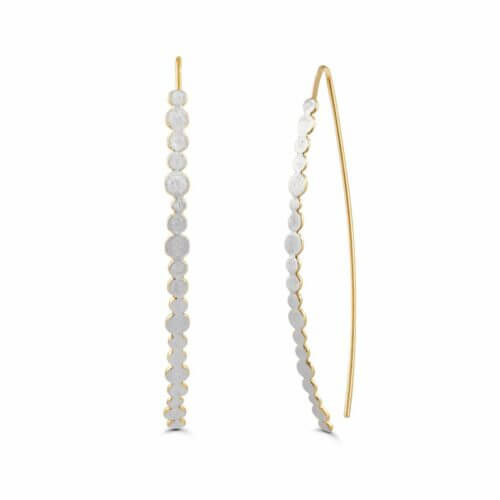 Opposites Attract Drop Earrings - Silver & Gold