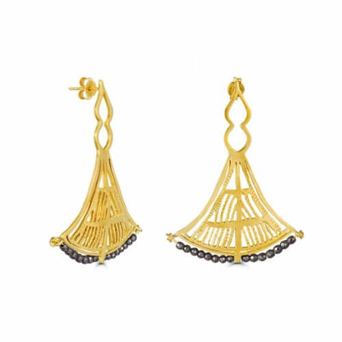 Lotus Drop Earrings